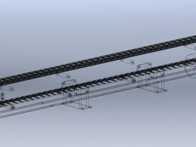 crawler-belt-conveyor conveyor belt Free 3D model