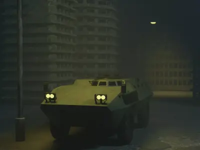 Fiat 6614 - Wheeled Armoured Personnel Carrier Low-poly 3D model
