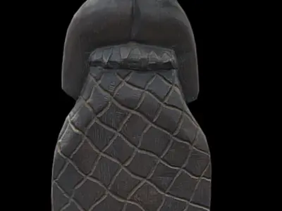 Benin Queen Stand Low-poly 3D model