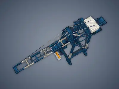 Port Container Crane Low-poly 3D model buy