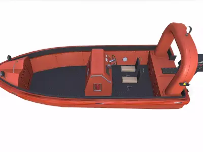 Fast Rescue Boat Low-poly PBR Low-poly 3D model