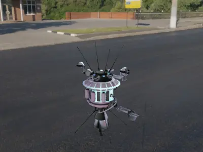 Luna Robot Low-poly 3D model