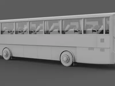 Bus 3d model Low-poly 3D model