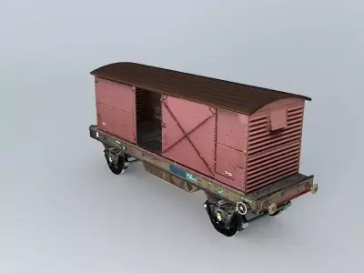Eco Rail Track Box Van Dummy Old Steam Days Free 3D model