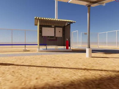 50kW  Ground Mounted Solar Farm Engineering Model 3D model