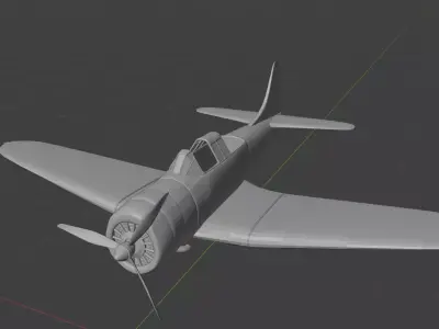 Douglas SBD Dauntless Low-poly 3D model purchase