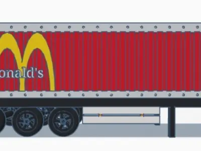 Container Trailer McDonalds 3D model