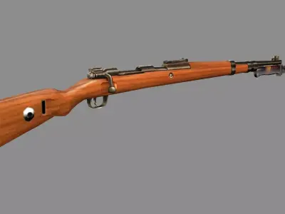 Kar98k With Bayonet Mauser Karabiner Low-poly 3D Model Low-poly 3D model