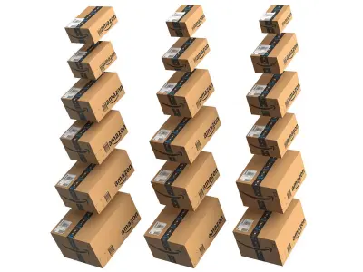 Amazon Boxes Collection PBR 3D Model Pack