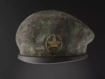 Soldier  Hat Low-poly 3D model