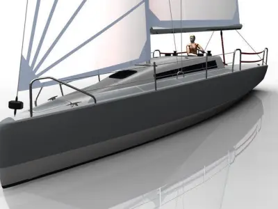 730v2 top sailboat Free 3D model