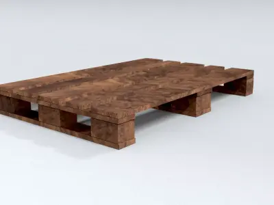 laos Wood Pallet Low-poly 3D model