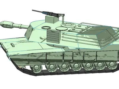 M1A1 Abrams Main Battle Tank 3D model