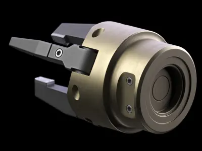 3-finger robotic gripper 3D model