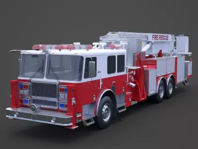 Fire Truck 02 3D model