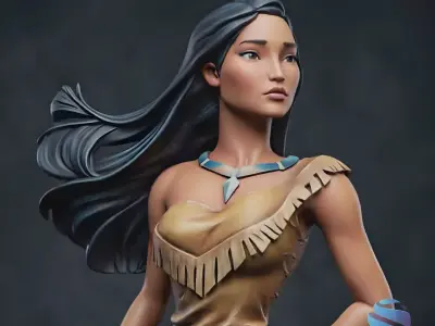 Pocahontas 3D Printable Model - Multi-Part Assembly Kit  3D print model