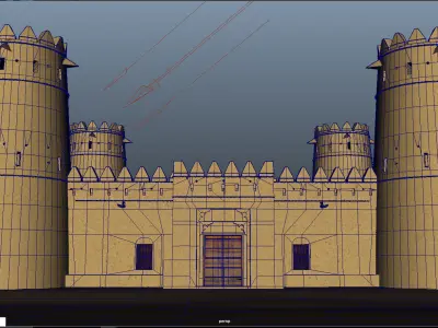 Arab Fort Low-poly 3D model get