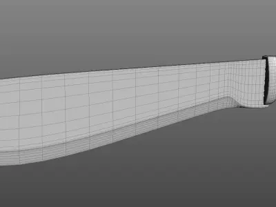 Machete three knives 3D model