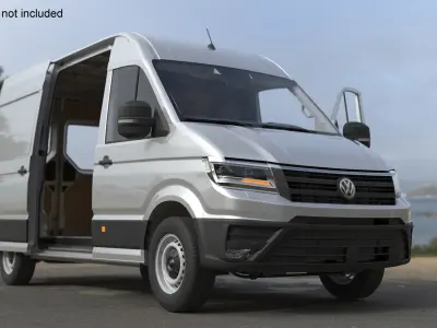  Volkswagen Crafter Van 2024 Silver Metallic Rigged 