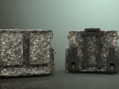 Tactical Military Bag Pack 01 Free 3D model