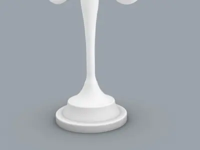 Vintage Candlestick with Candles PM 3D print model