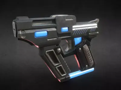 Gun fut 33 Low-poly 3D model
