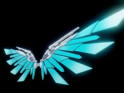 Robot Wings Low-poly 3D model buy