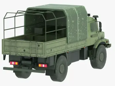 Military Cargo Truck Vehicle Army Game Ready Low-poly 3D model