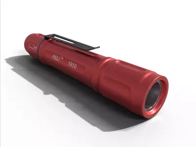 Flashlight peli 1910 Low-poly 3D model