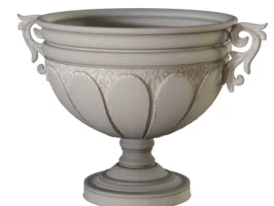 ZELENA Vase - Amphora metal antique gold 3D print model