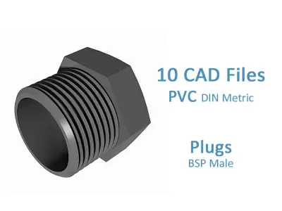 PVC Plugs - BSP Male Free 3D model
