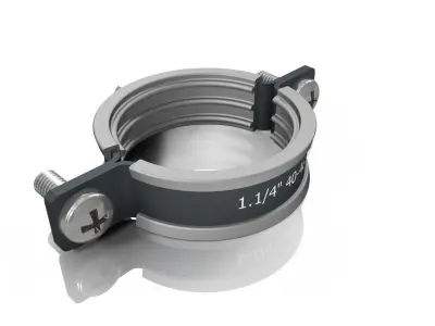 Pipe clamp Low-poly 3D model