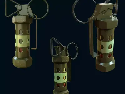M84 Hand Grenade Bomb Gaming Model  Low-poly 3D model
