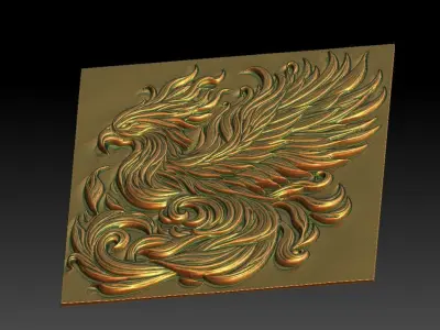 2 phoenix CNC Relief Model 3D print model