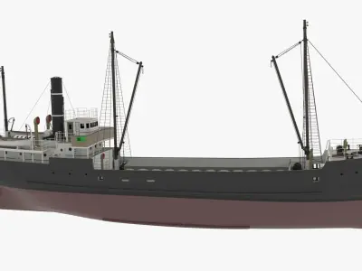 Coastel Steam Ship 3D model