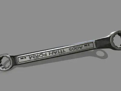 wrench Low-poly 3D model 12