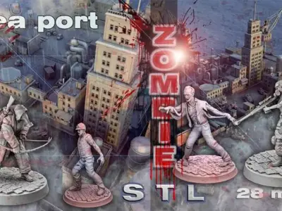 Sea port of the zombies 3D print model