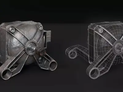 Low Poly 3D Engine Model  3D model