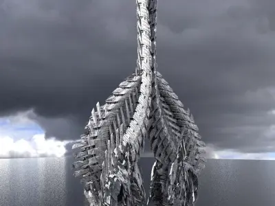 Dreadnaught Ship Wreck Spine 4  3D model