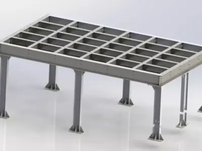 Platform for Battery Manufacturing Plant Free 3D model