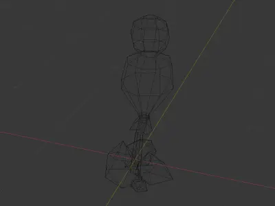 Low Poly Stylized Target Dummy  Free low-poly 3D model