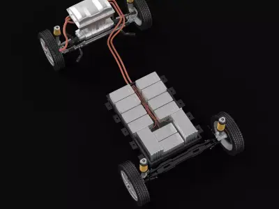 Electric Car Chassis 3D model