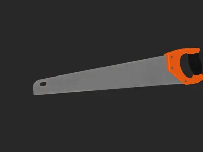 Hand Saw 3D Model Game-Ready Asset Low-poly 3D model