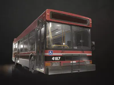 City Bus V4 Low-poly 3D model