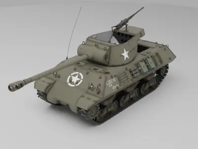 M36 Jackson  American tank destroyer 3D model