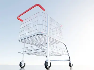 Shopping cart 3D model Feb 2021 3D model