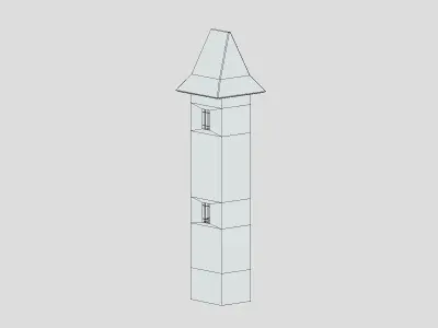 Medieval Castle Module 11 Low Poly PBR Realistic Low-poly 3D model