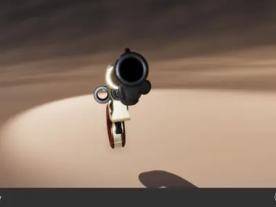 Colt House Revolver Low-poly 3D model