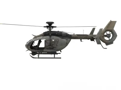 helicopter 3d military Low-poly 3D model