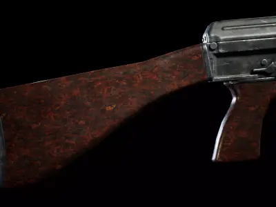 PBR - VZ-58 Woodstock Assault Rifle  - Game-Ready 3D Asset Low-poly 3D model
